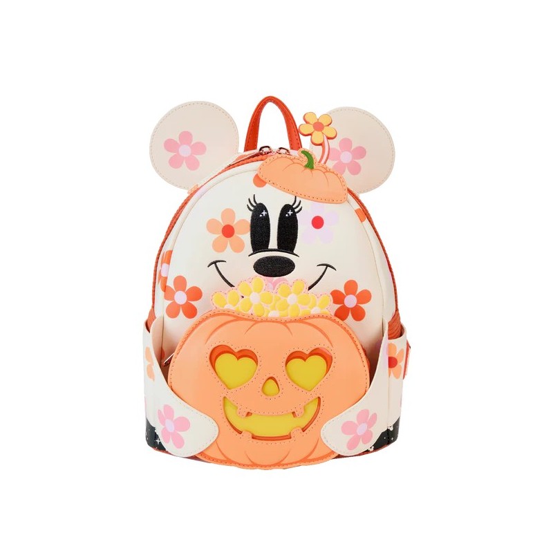 Loungefly Disney Minnie Halloween White Pumpkin Backpack