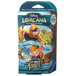 Disney Lorcana TCG - La mer azurite - Starter Deck Emeraude et Saphir- Gagdet et Gogo