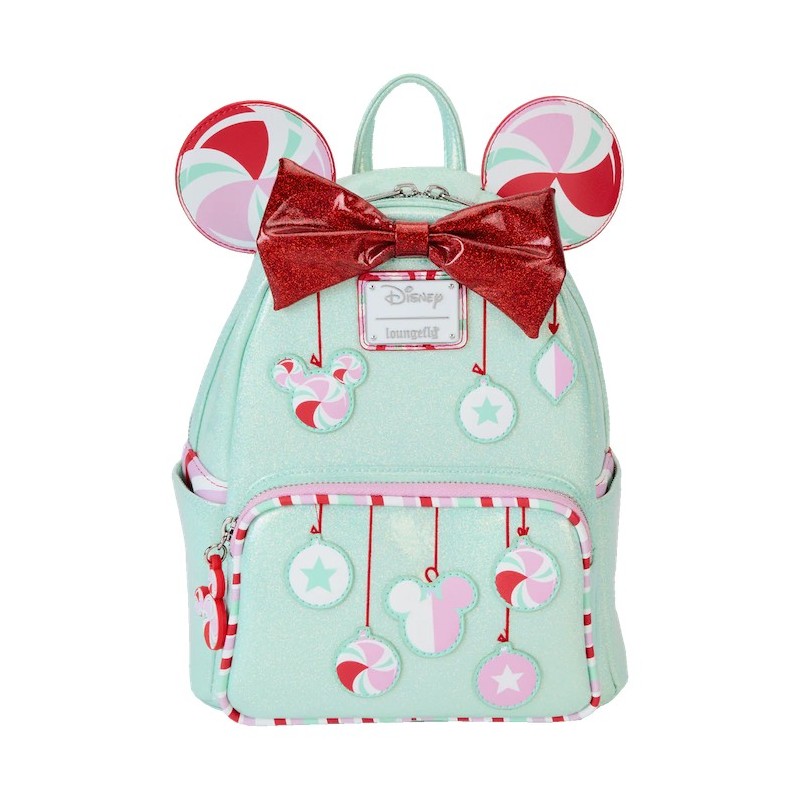 Loungefly Disney Minnie Holiday Peppermint Ornaments Backpack